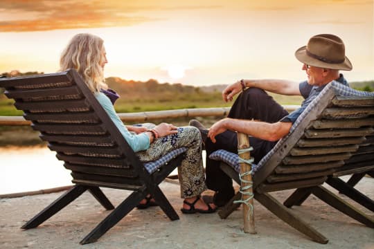 The National Careline Senior couple at sunset