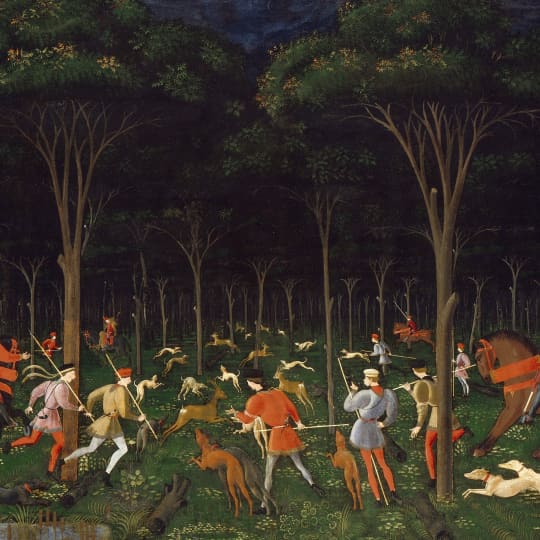 THE HUNT IN THE FOREST  Paolo di Dono  called Uccello  c  1465 1470