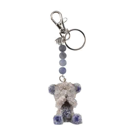 Blue Orgonite Teddy Keyring