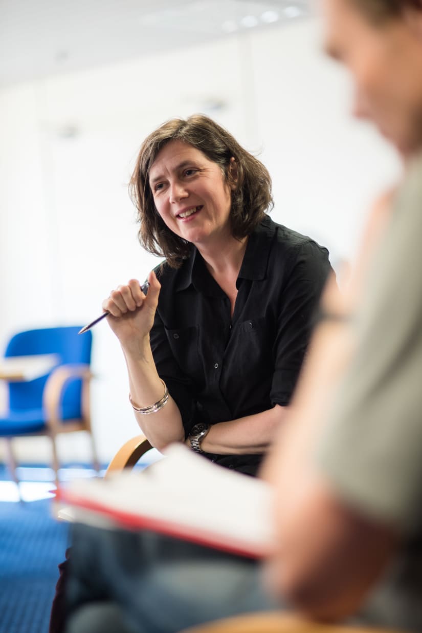 Erica Whyman  RSC Deputy Artistic Director  in rehearsals for A Midsummer Night s Dream  A Play for the Nation.  2015 Photo by Topher McGrillis  c  RSC 164358