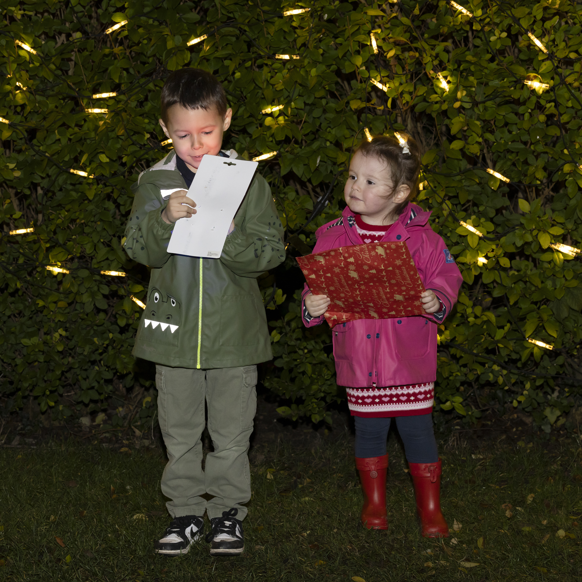 Kids at Santa's grotto 