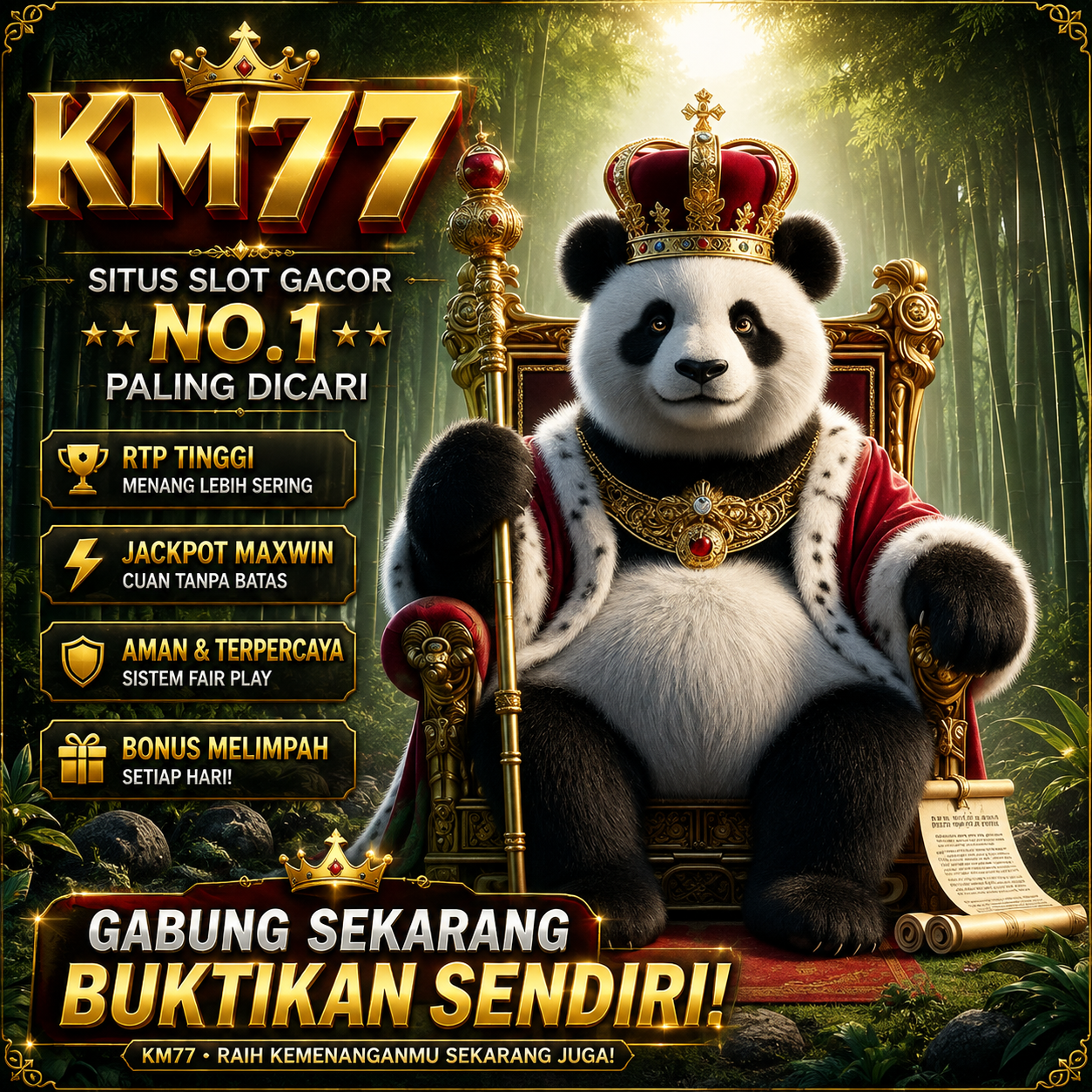 KM77: Rasakan Kemenangan Besar Hanya Disini,Hanya di KM77