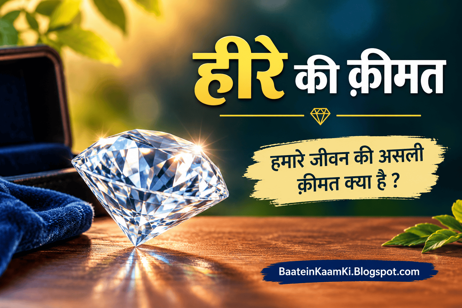 हीरे की क़ीमत – मानव जीवन की असली क़ीमत
