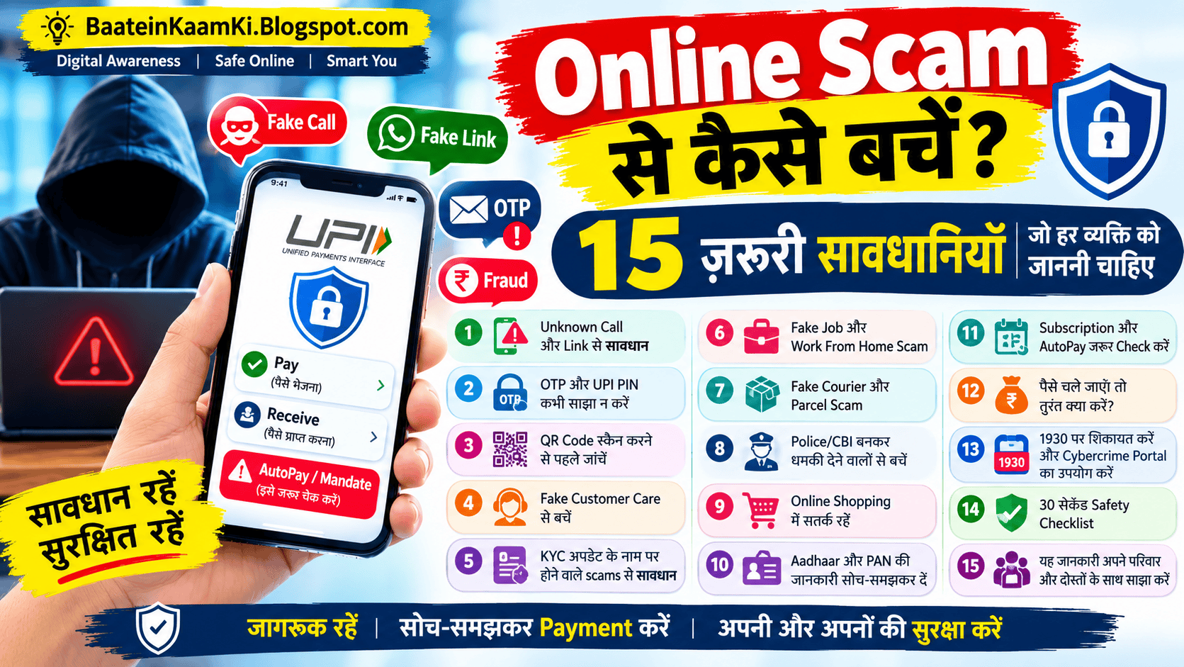 Online Scam से कैसे बचें – 15 जरूरी सावधानियाँ