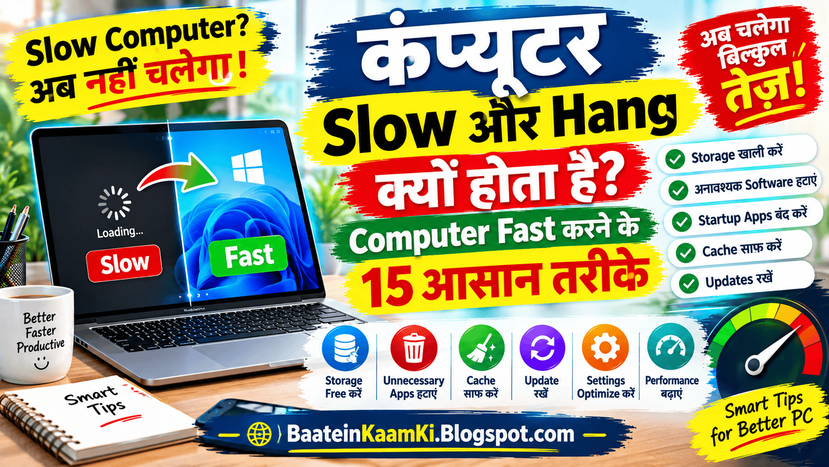 Computer Slow हो गया है? Computer Fast करने के 15 आसान तरीके