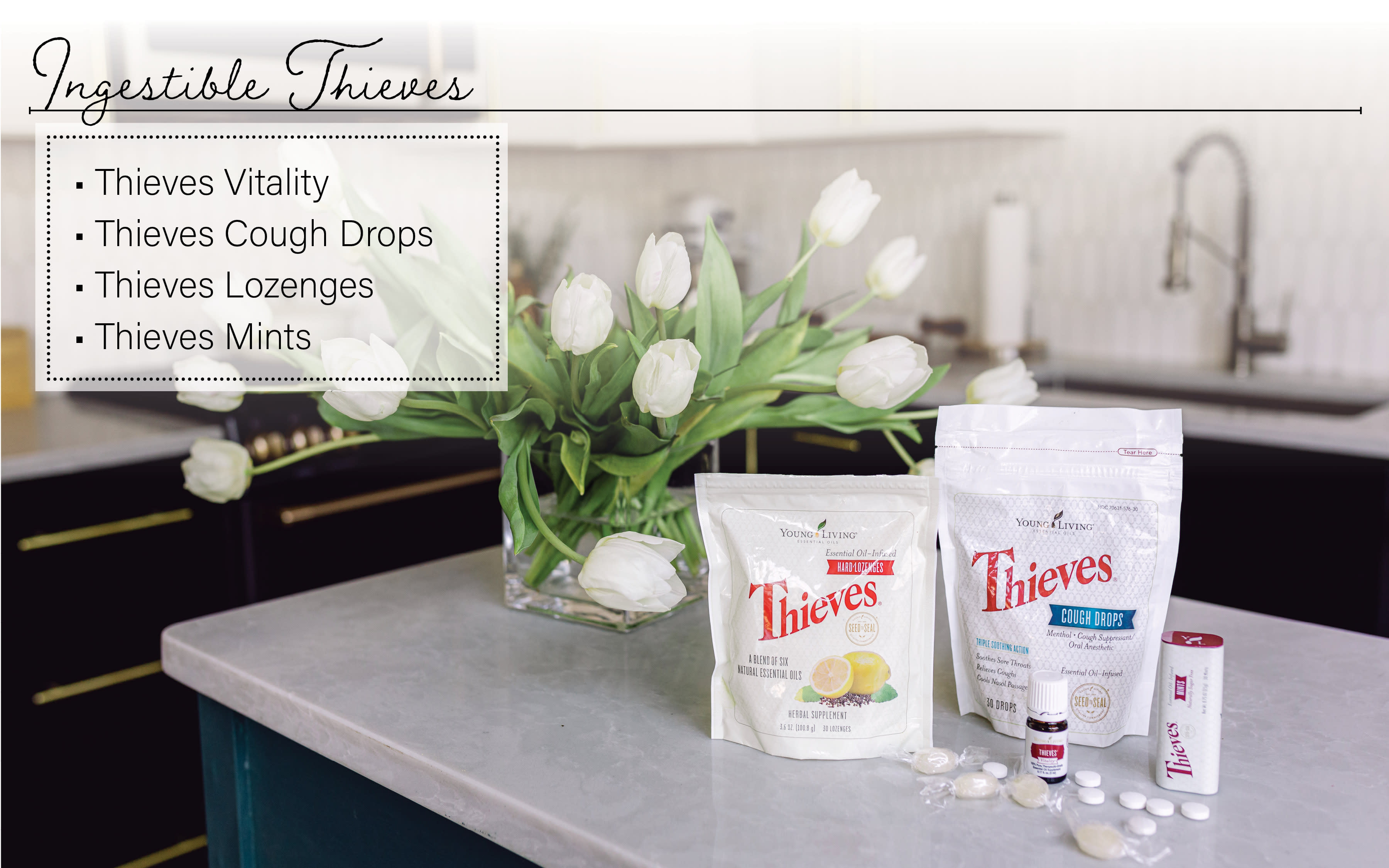  Thieves Essential Oil-Infused Cough Drops - Soothing