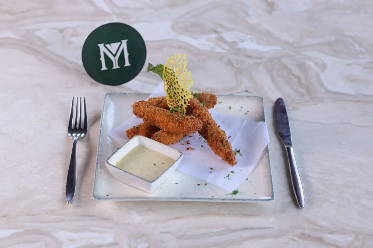 House-Crusted Chicken at The Mill Rooftop Lounge, Davangere