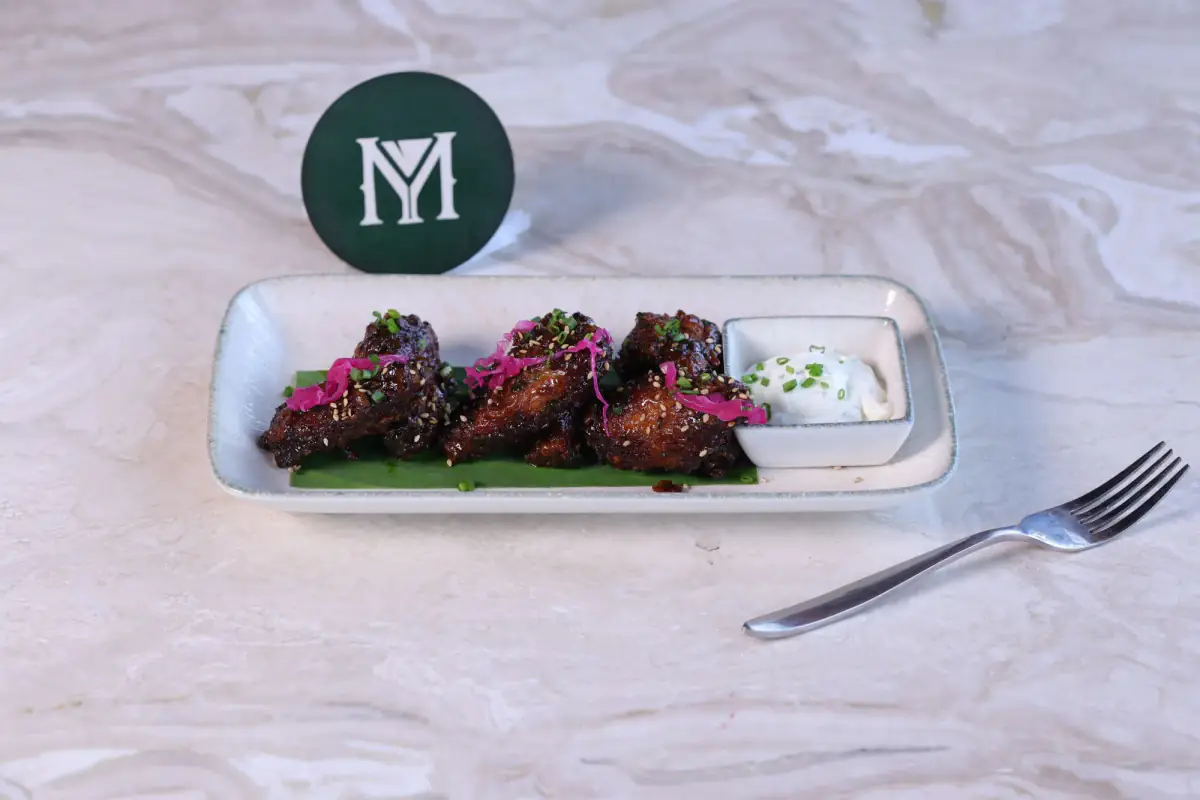 Korean Glaze Wings at The Mill Rooftop Lounge, Davangere