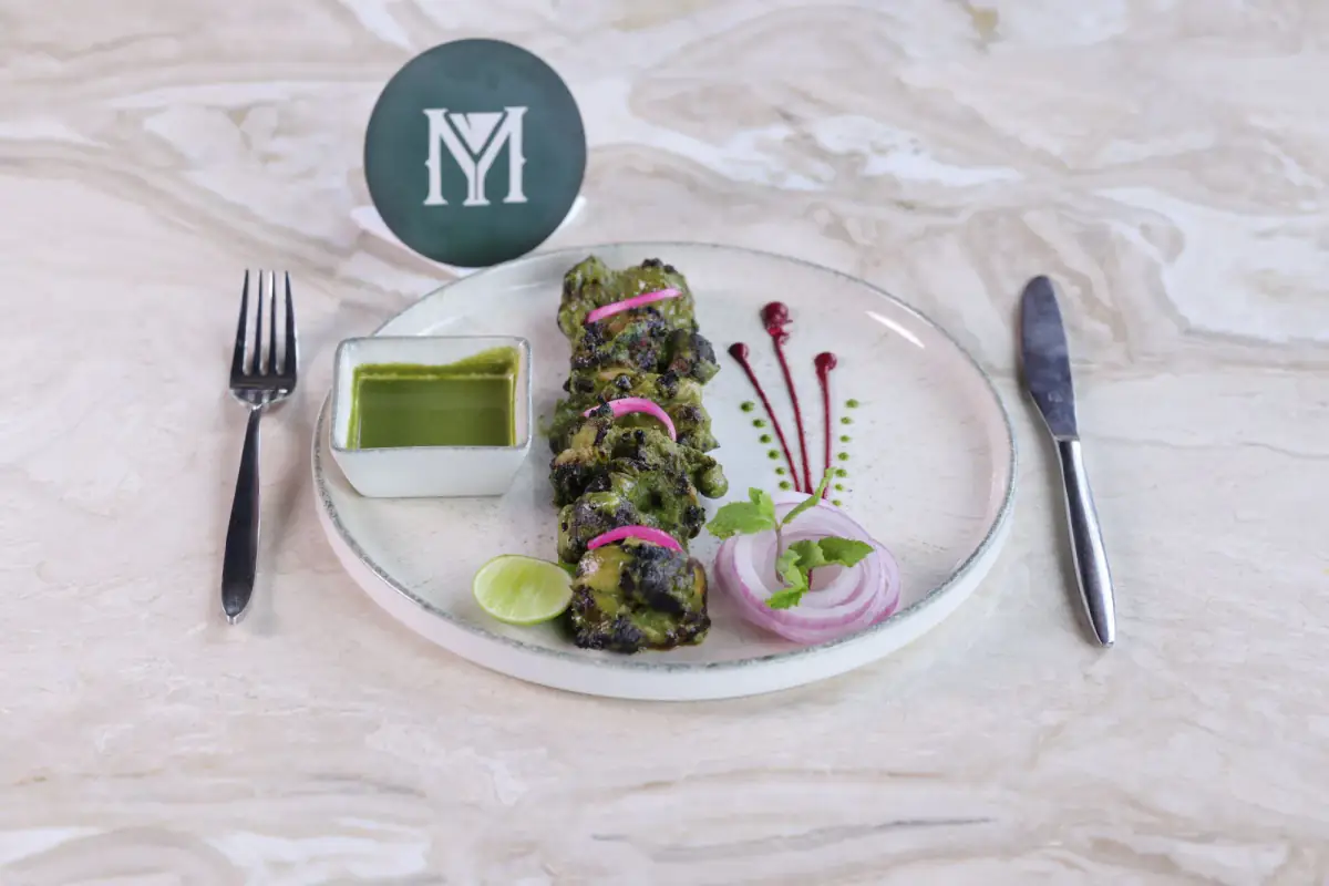 Hariyali Chicken Tikka at The Mill Rooftop Lounge, Davangere