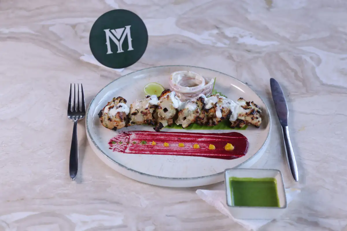 Malai Chicken Kebab at The Mill Rooftop Lounge, Davangere
