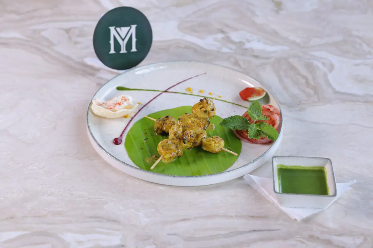 Kasundi Prawns at The Mill Rooftop Lounge, Davangere