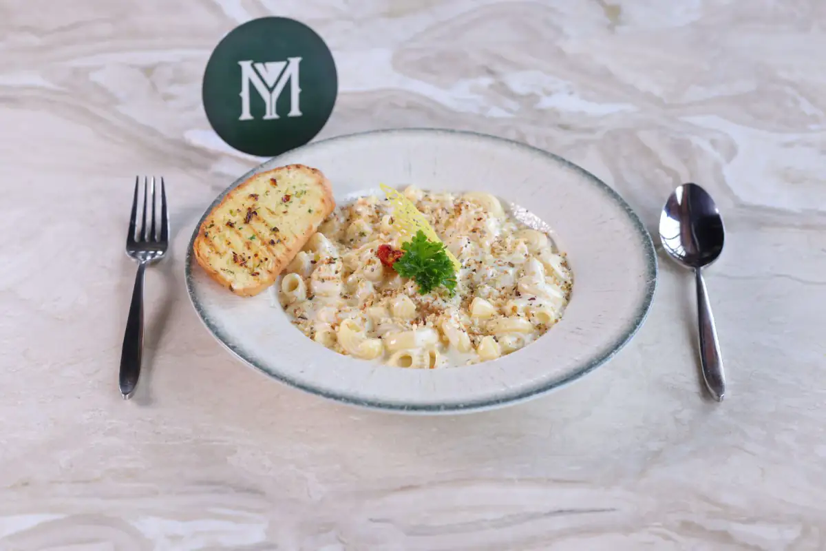 Classic Mac & Cheese at The Mill Rooftop Lounge, Davangere