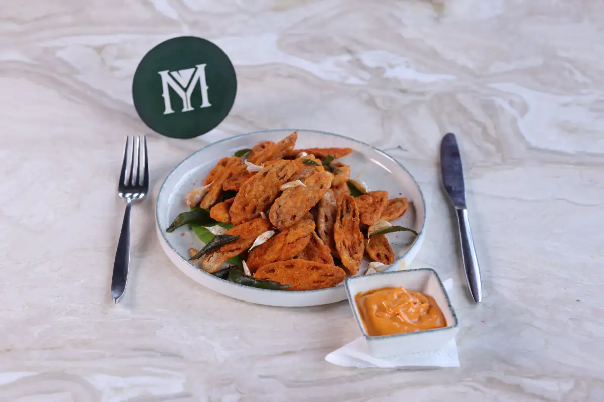 Very Peri Lotus Chips at The Mill Rooftop Lounge, Davangere