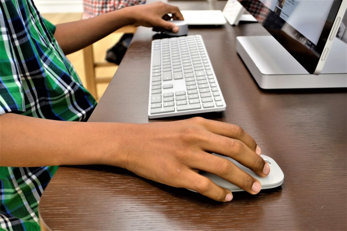 African students laptop classroom
