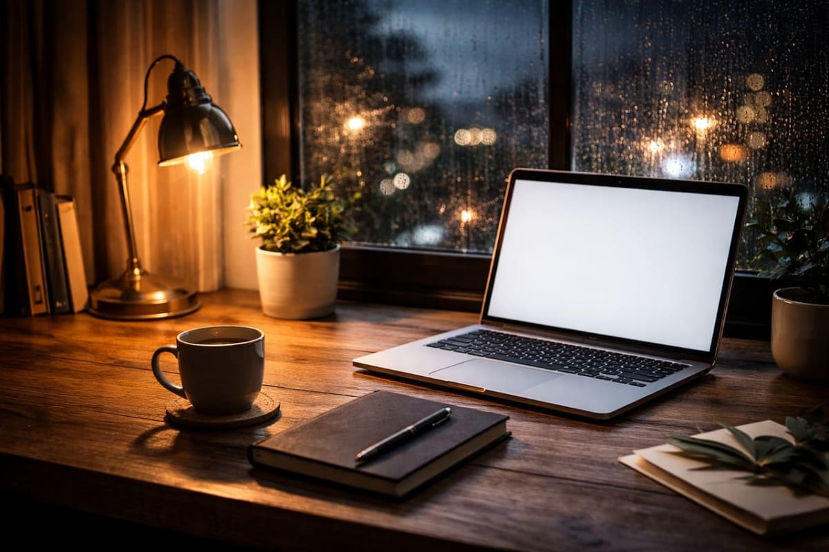 Laptop night desk lamp