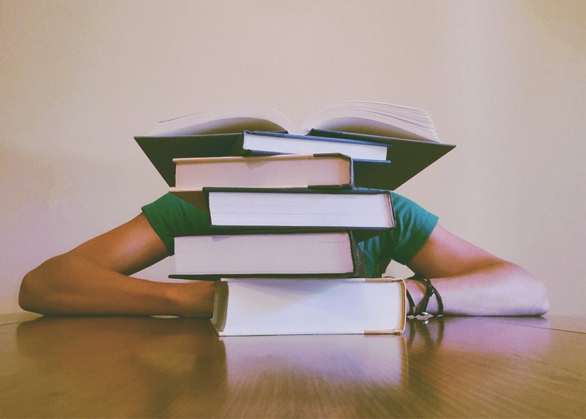 Nigerian university student studying