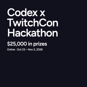 Codex x TwitchCon Hackathon banner