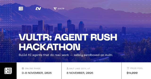 Vultr: Agent Rush Hackathon banner