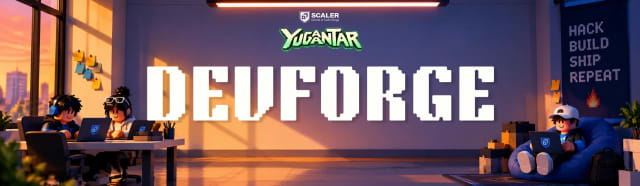 The DevForge - Hackathon banner