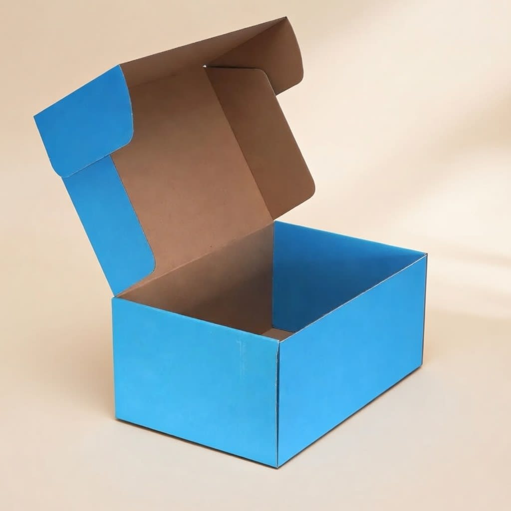 Blue Corrugated Boxes - view 1