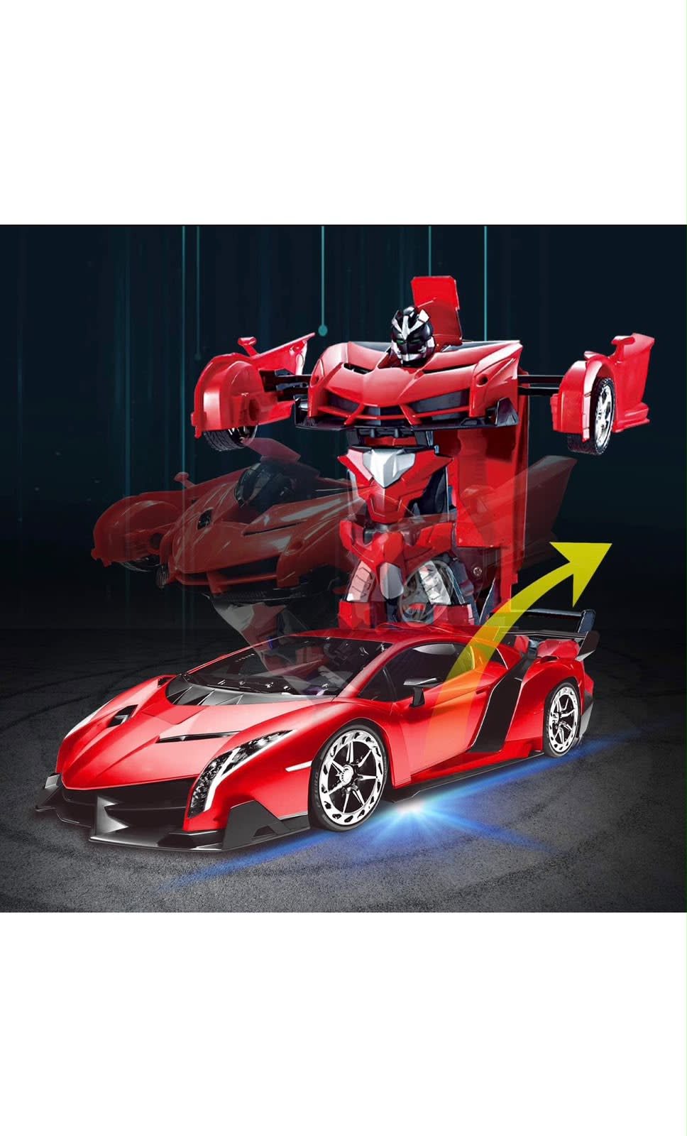 2.4GHz 1:18 RC Transforming Car-to-Robot Vehicle - photo 1