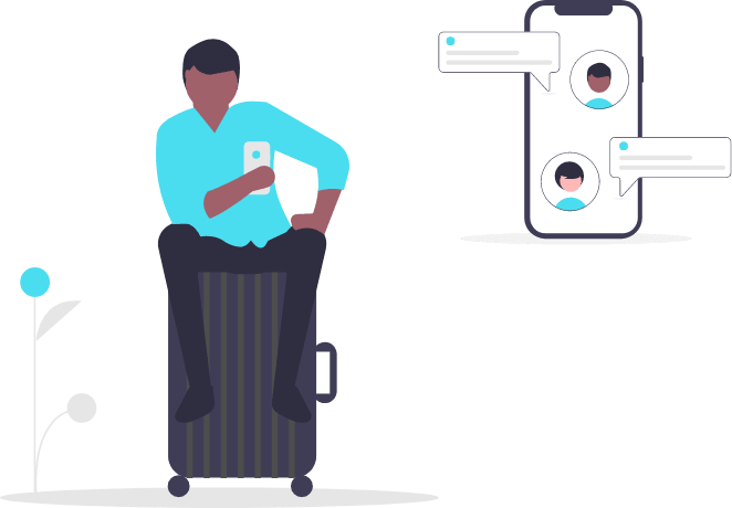 Customer interacting with support