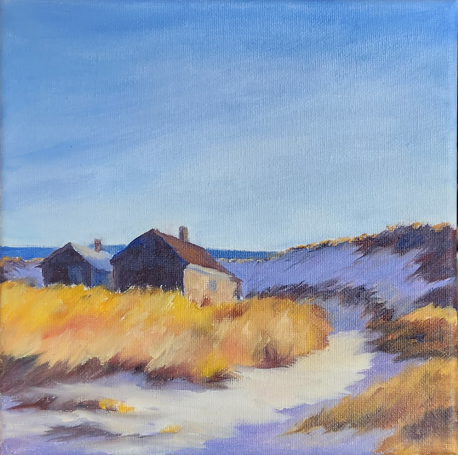 Dune Shelter, Oil, by Catherine Skowron