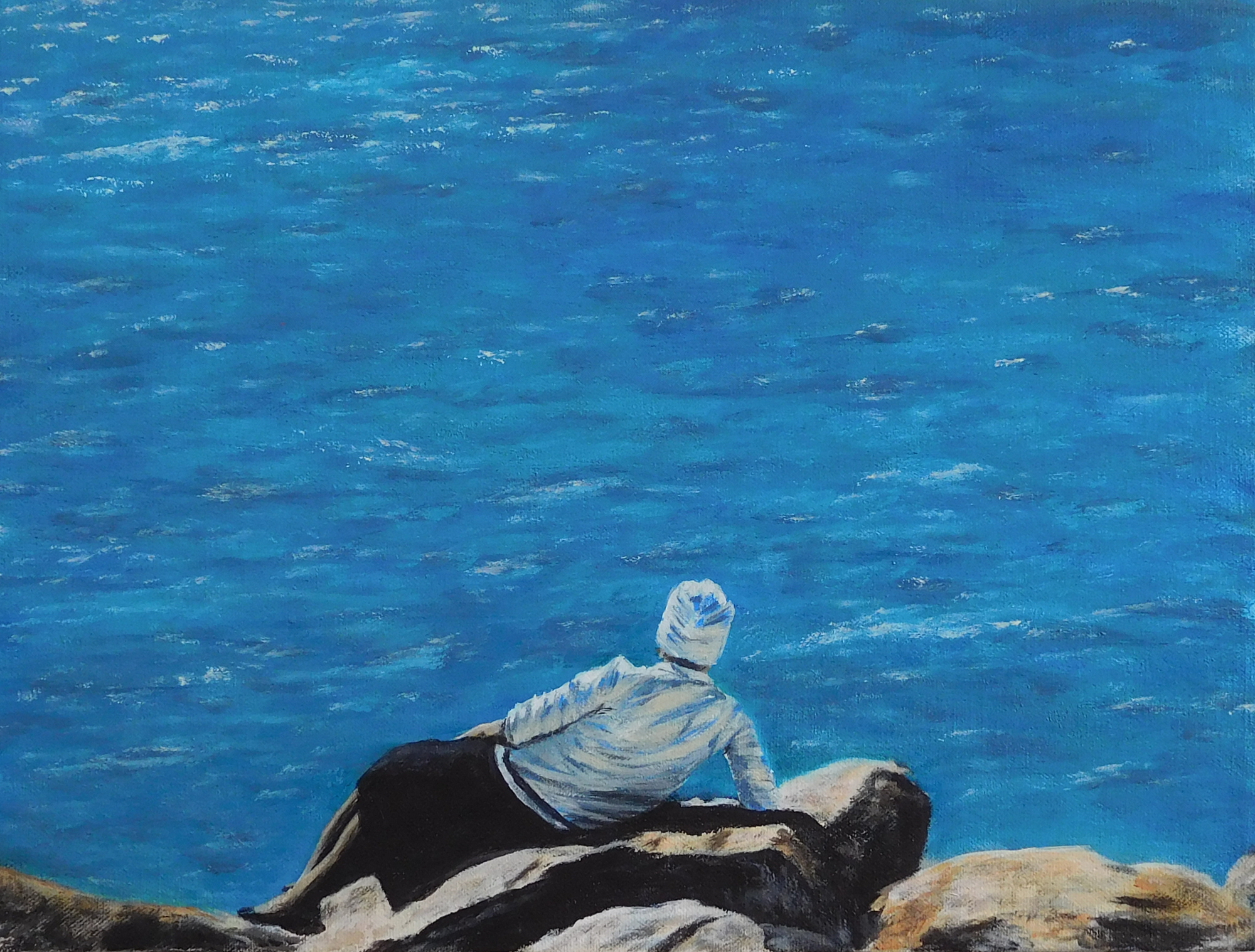 Lady on the Rocks by Ed Walsh