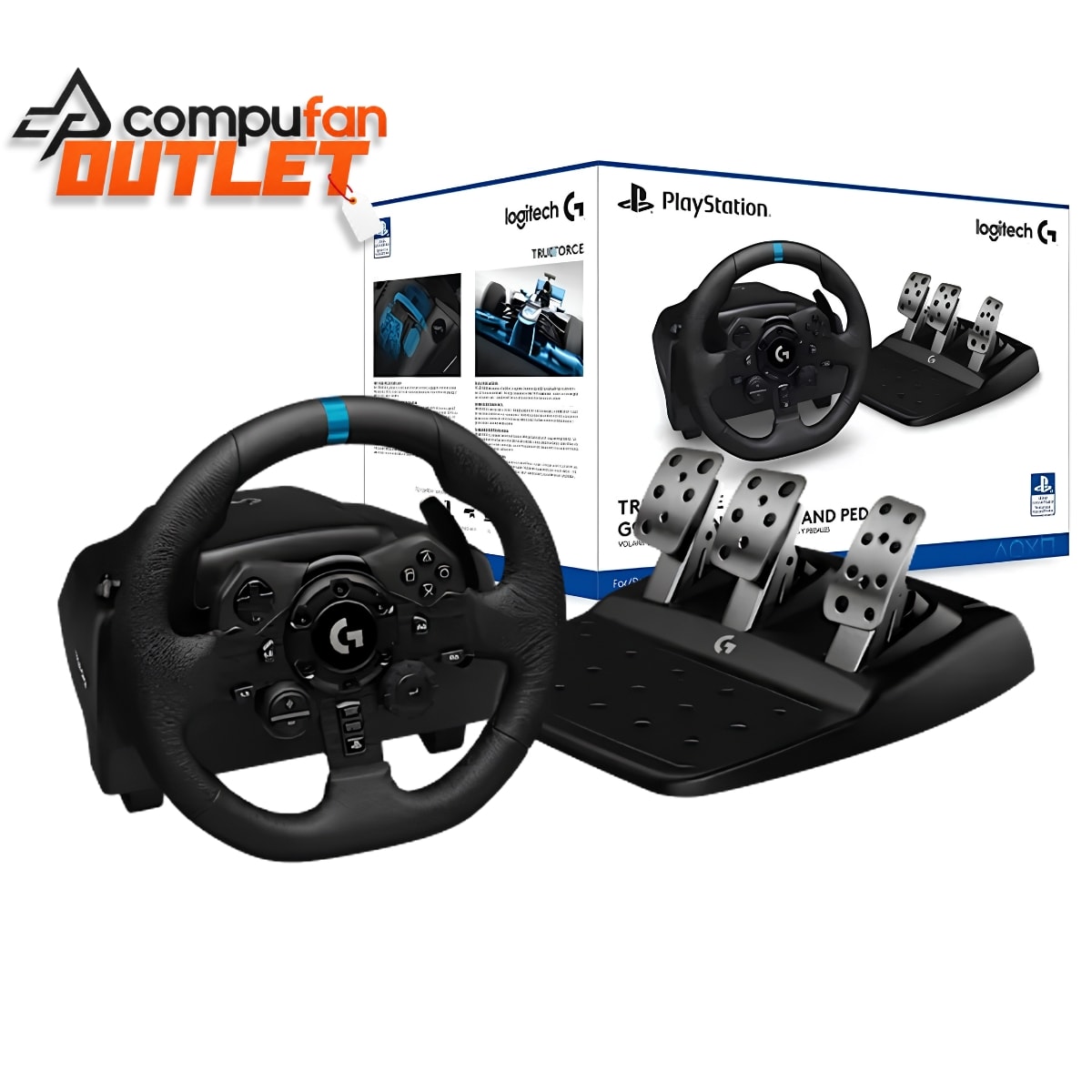 OUTLET - VOLANTE Y PEDALERA LOGITECH G923 TRUEFORCE PS4/PS5/PC