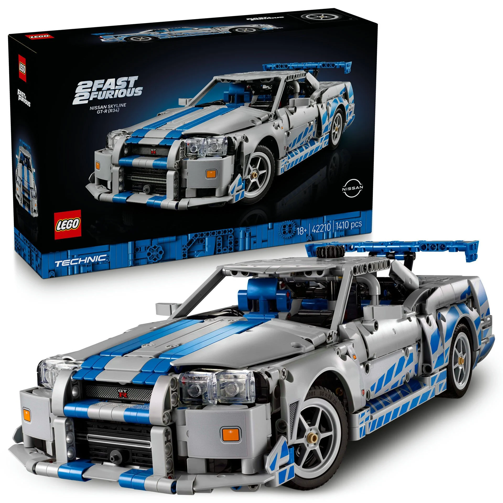 LEGO Technic Daha Hızlı Daha Öfkeli Nissan Skyline GT-R (R34) — premium oyuncak