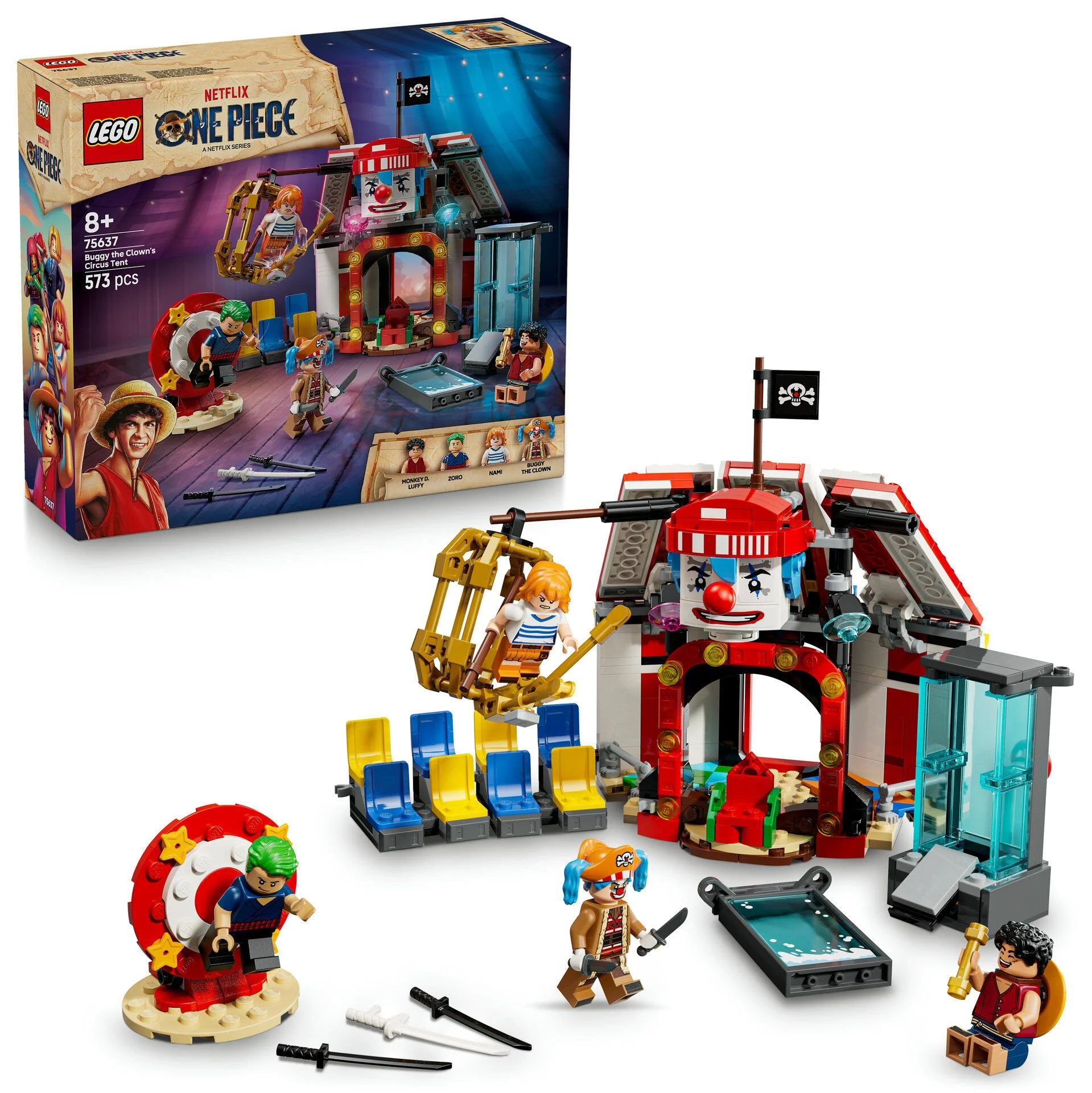 LEGO ONE PIECE Palyaço Buggy'nin Sirk Çadırı — premium oyuncak