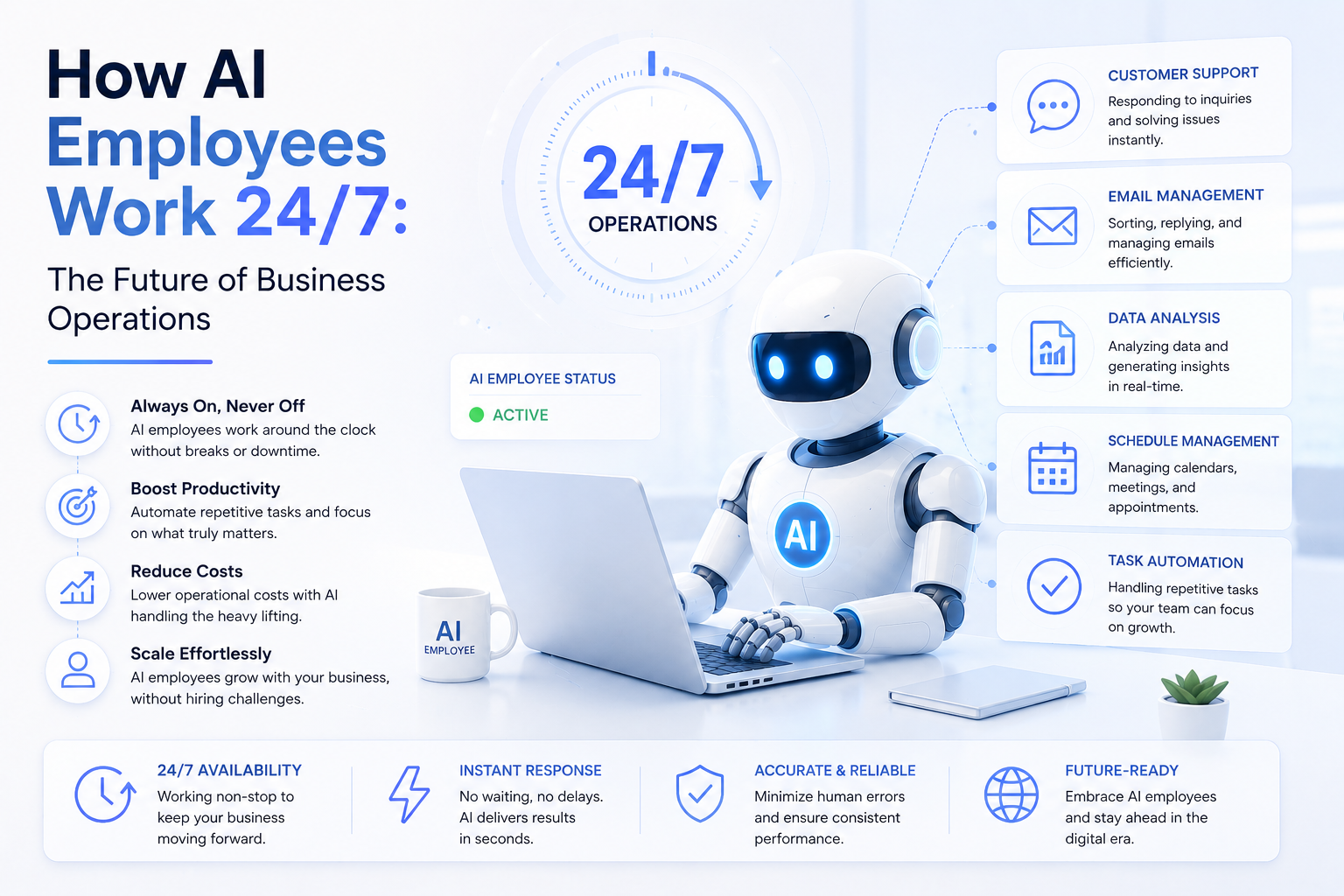 How AI Employees Work 24/7: The Future of Business Operations