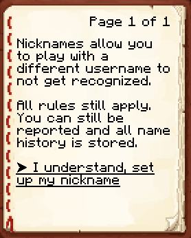 ニックネームコマンドの本