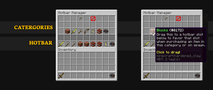 ホットバーマネージャーのスクリーンショット