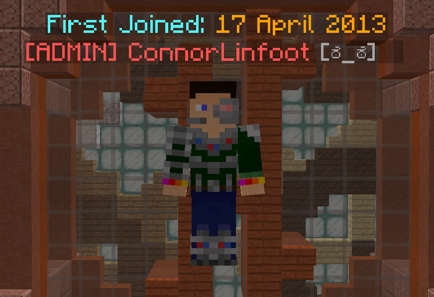 プレイヤー名の上に初めて入った日時が表示されている