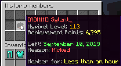 Historical Memberではそのプレイヤーの情報を確認できます