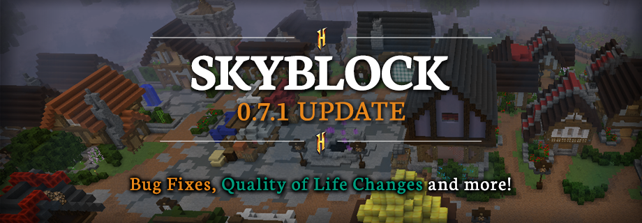 Hypixel Skyblock V0 7 1 バックパックの染色などと大量のバグ修正