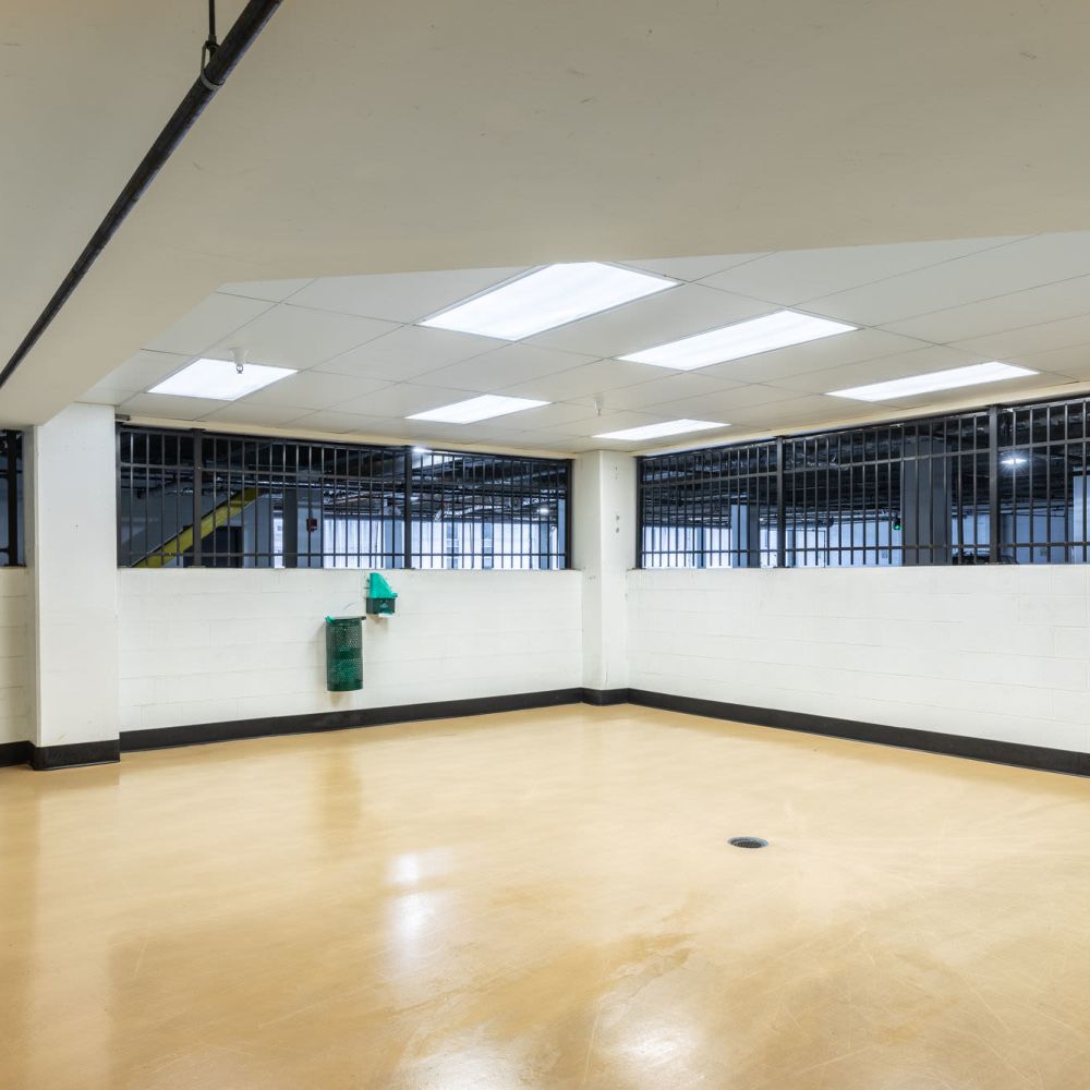 Secure indoor pet area with gated space at Stratford House in Dayton, Ohio
