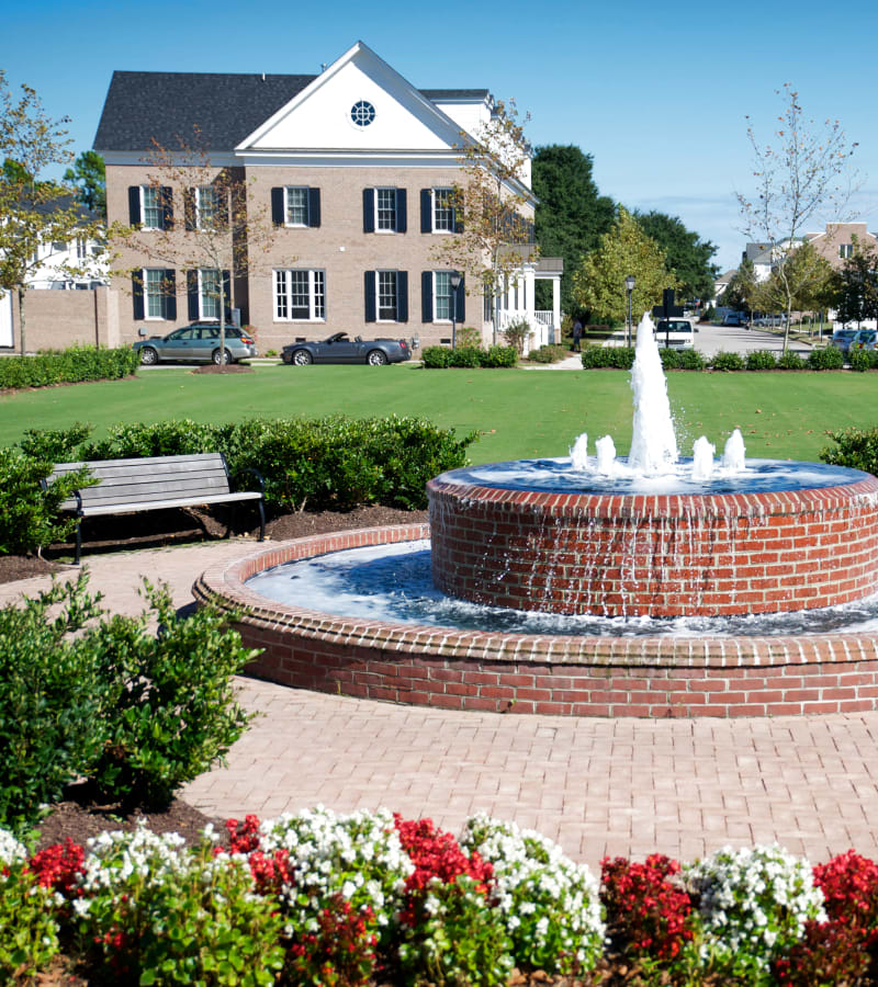 Fountain outside of Village Square Apartments in Norfolk, Virginia