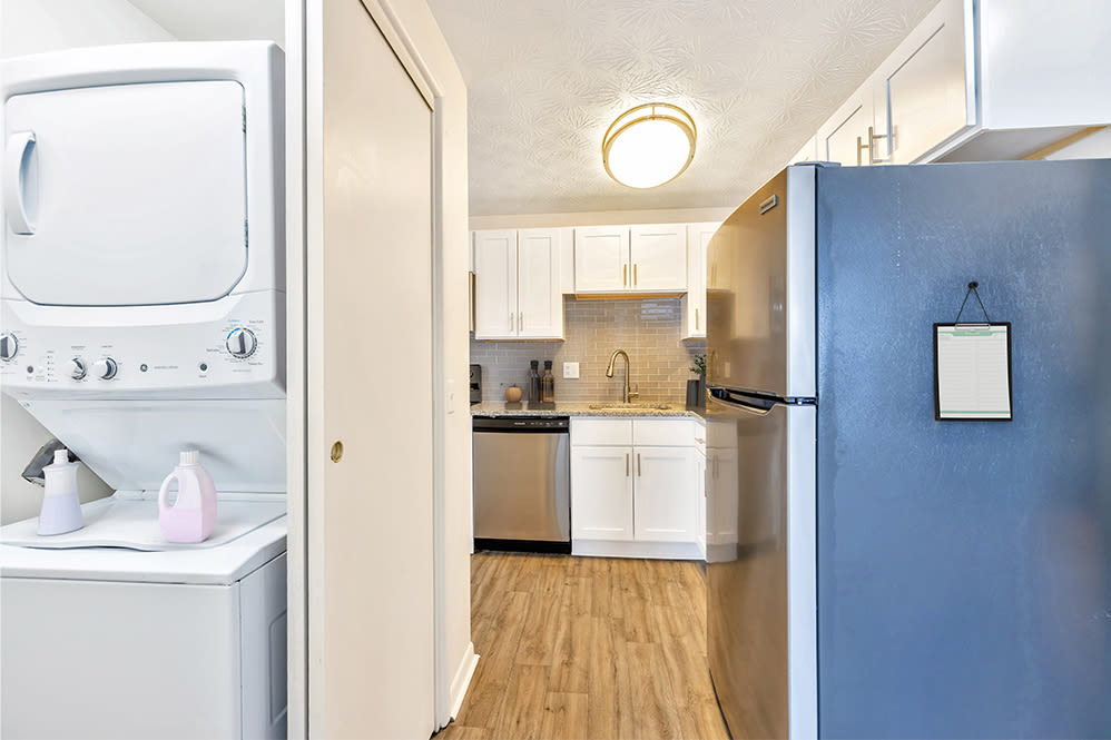 Fully equipped kitchen at Webster Manor Apartments in Webster, New York