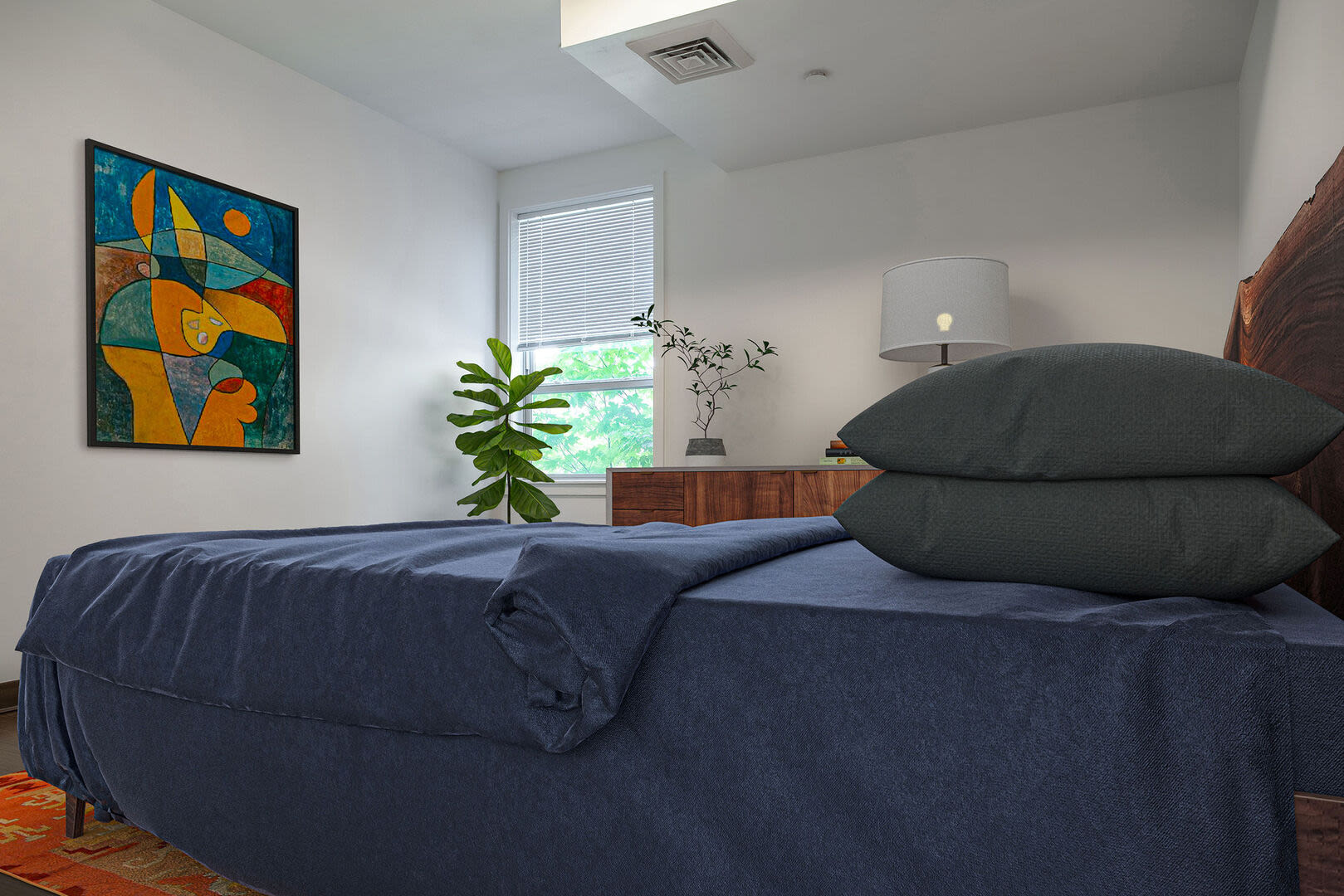 Bedroom with window at 61 Heath in Jamaica Plain, Massachusetts