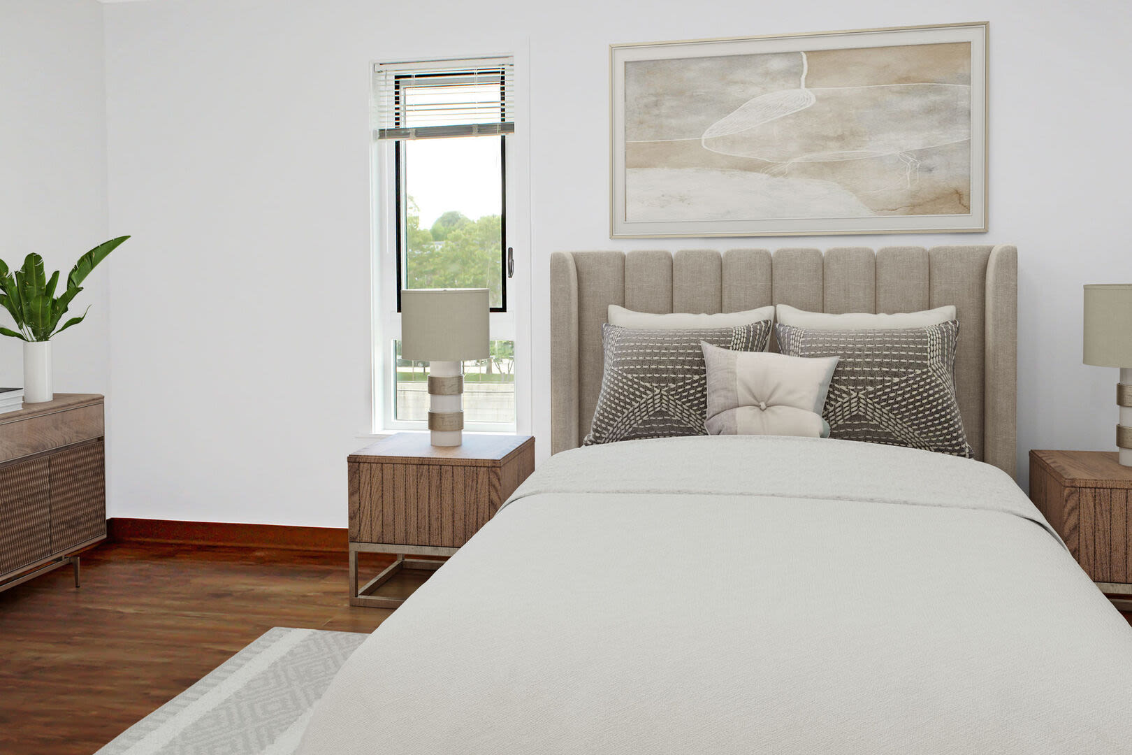Spacious bedroom at 75 Amory in Boston, Massachusetts