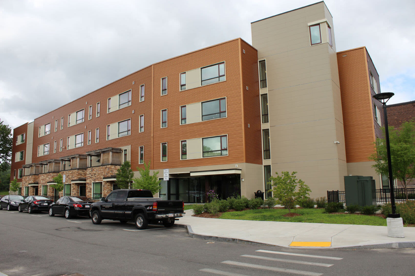 Exterior view of the apartment at 75 Amory in Boston, Massachusetts