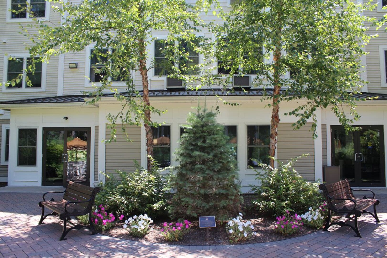 Richly landscaped community at Barstow Village in Hanover, Massachusetts