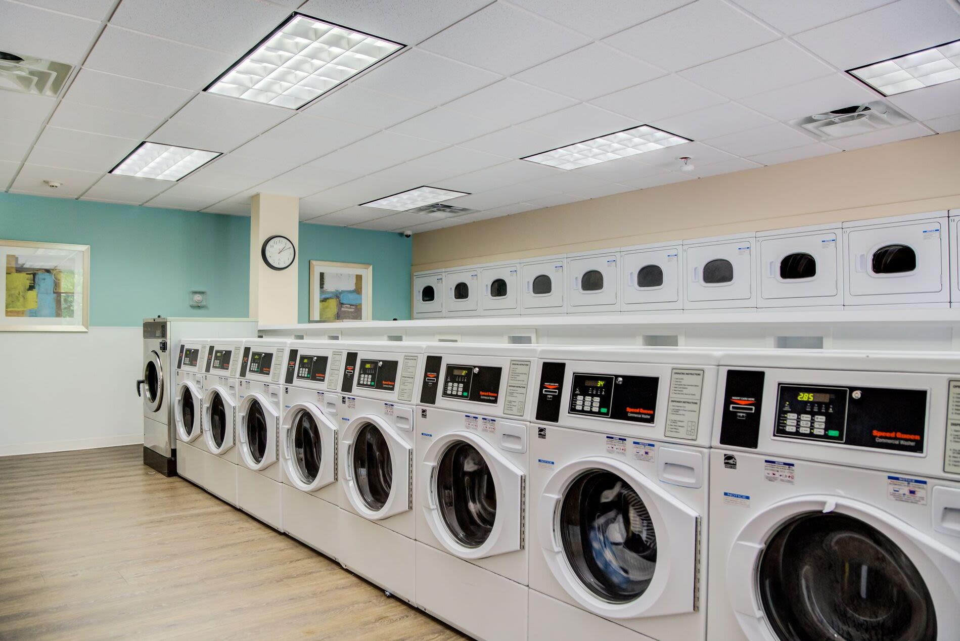 Community laundry center at Braintree Village in Braintree, Massachusetts