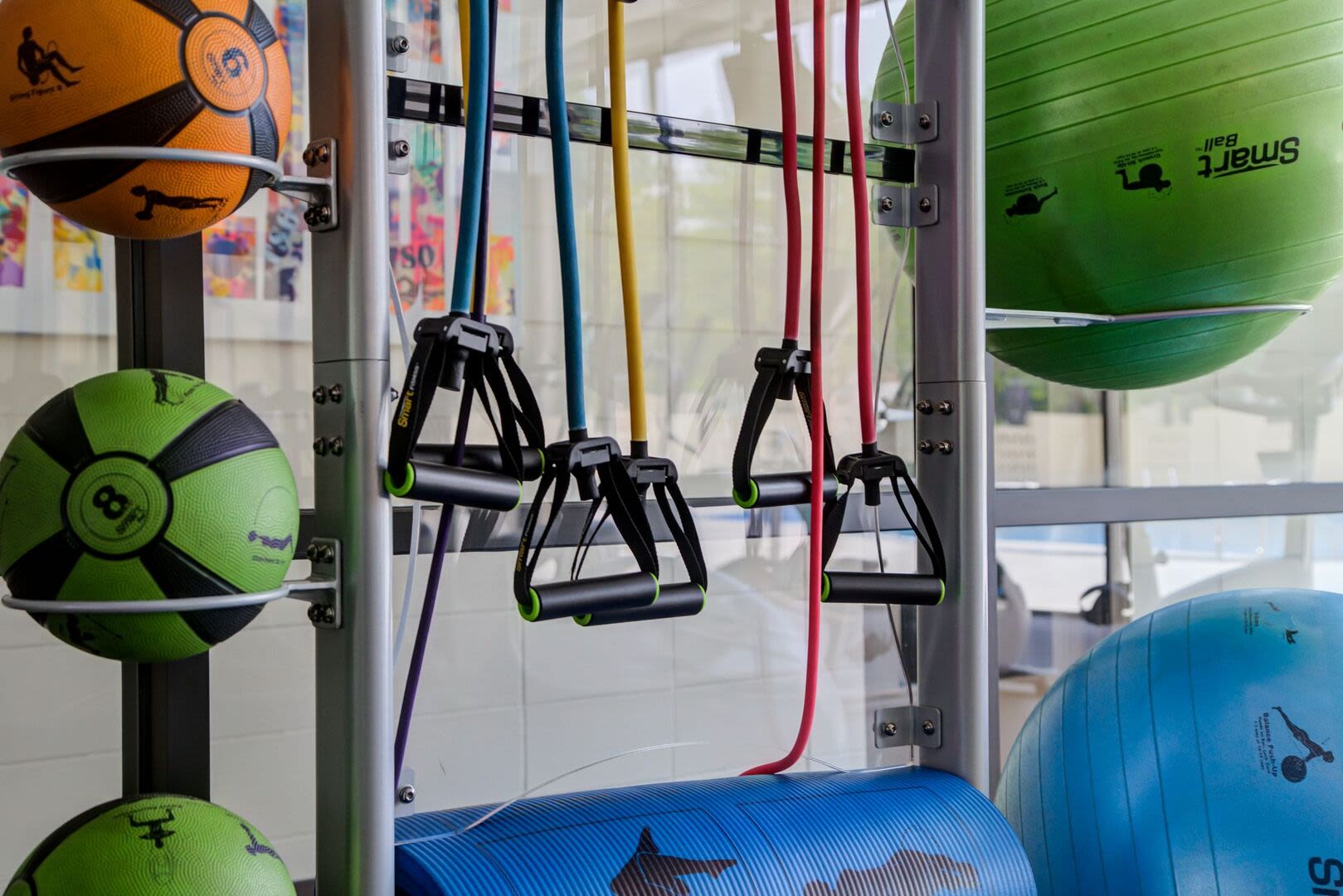 Fitness center equipment at Braintree Village in Braintree, Massachusetts