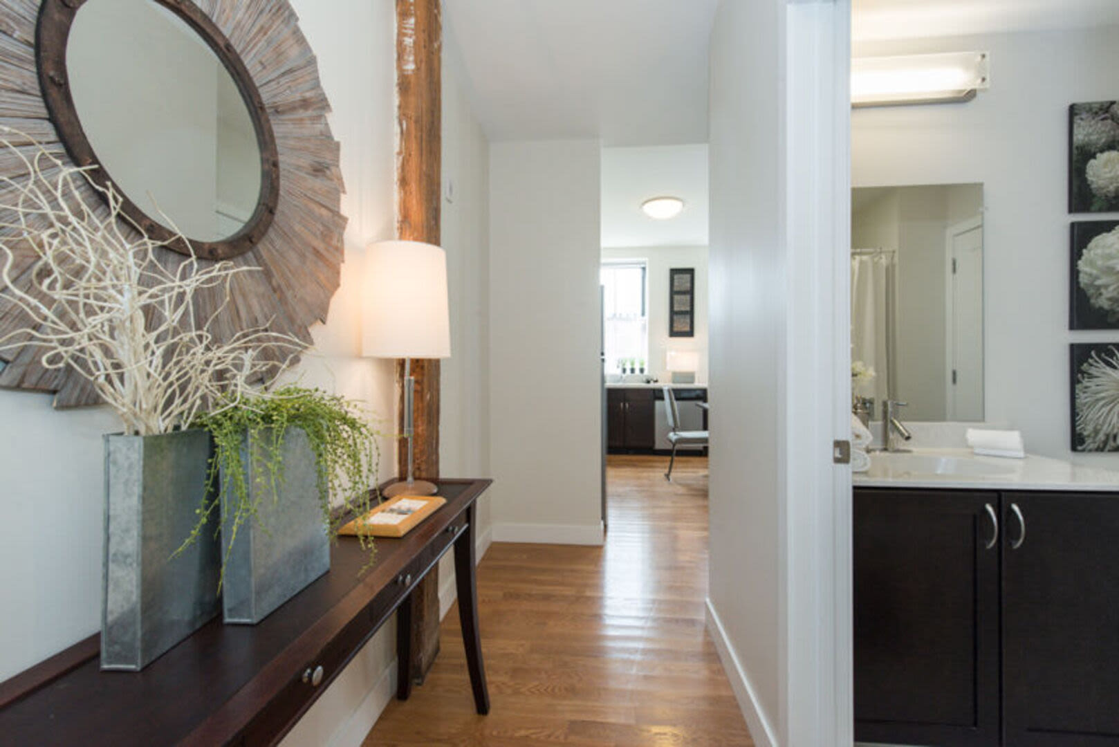 Modern living space at Station Lofts in Brockton, Massachusetts