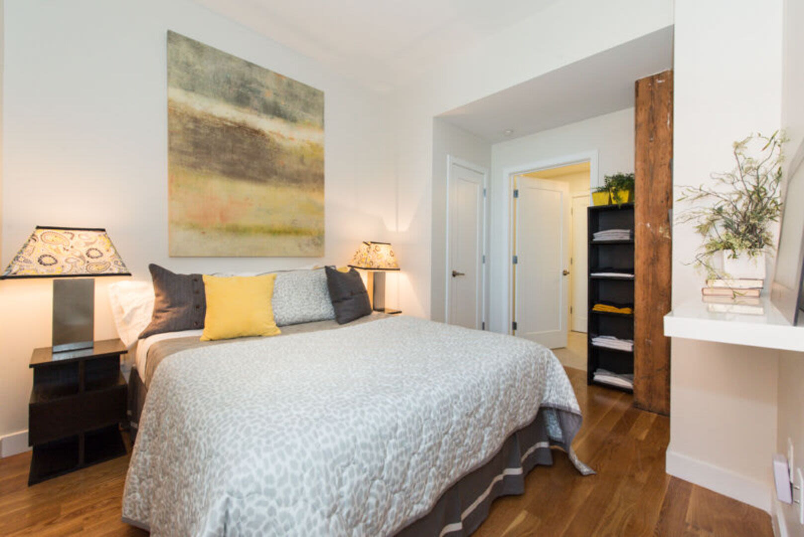 Spacious bedroom at Station Lofts in Brockton, Massachusetts