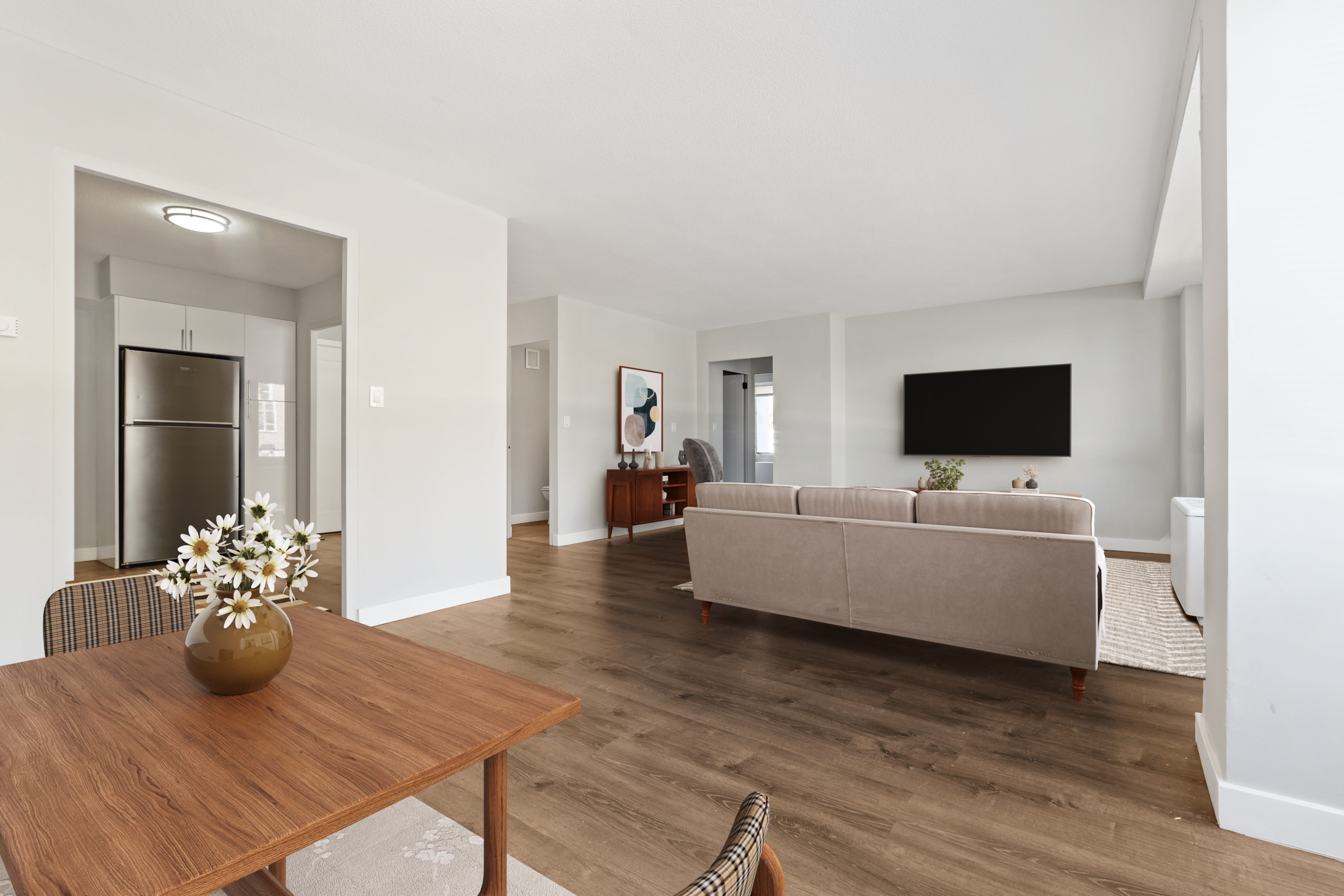 Living room at HCA 840-846 Mass Ave in Arlington, Massachusetts