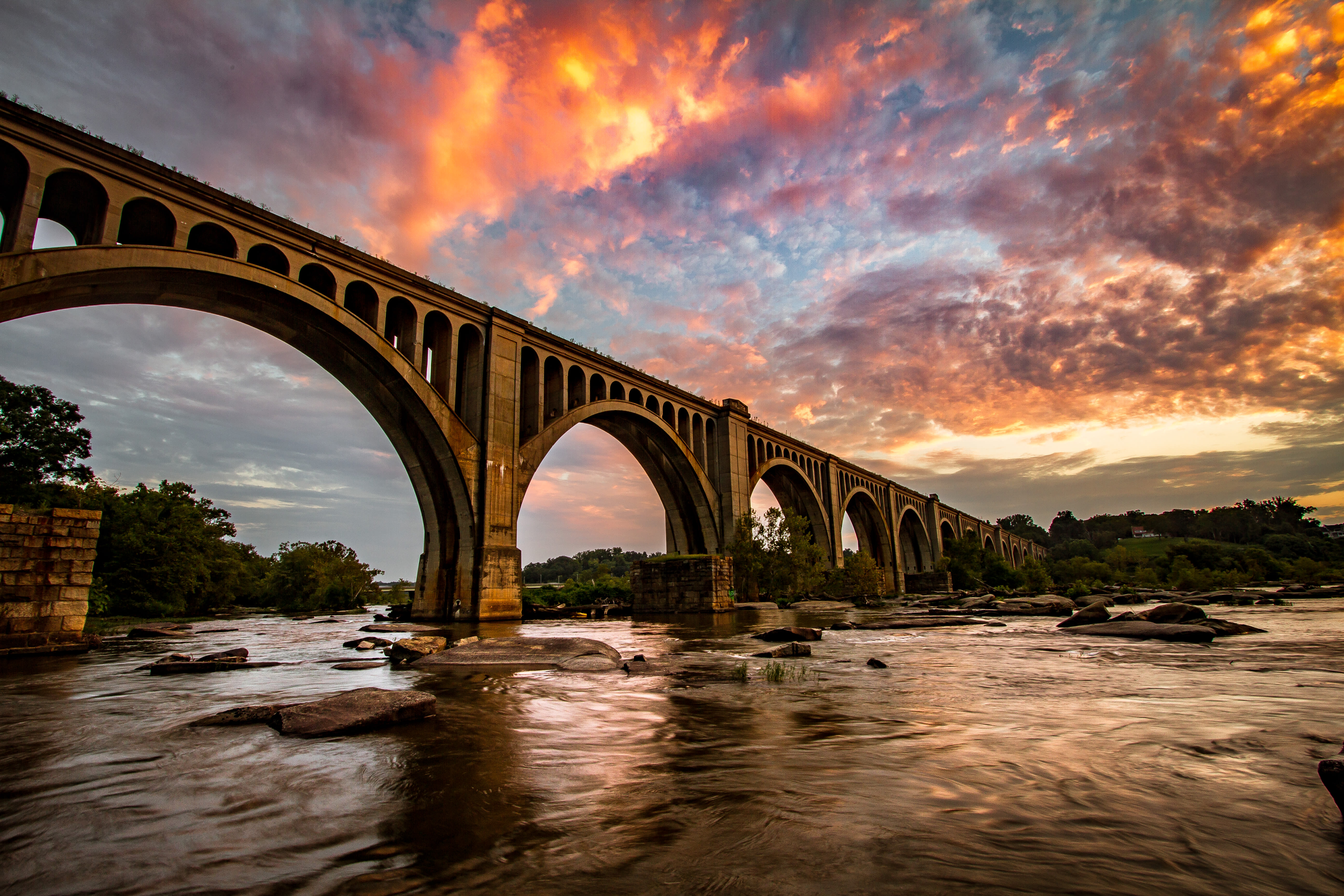 Bridge over a river near Landmark Property Services, Inc. in Richmond, Virginia